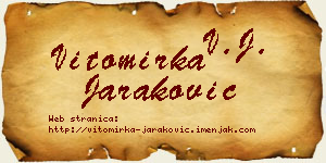 Vitomirka Jaraković vizit kartica